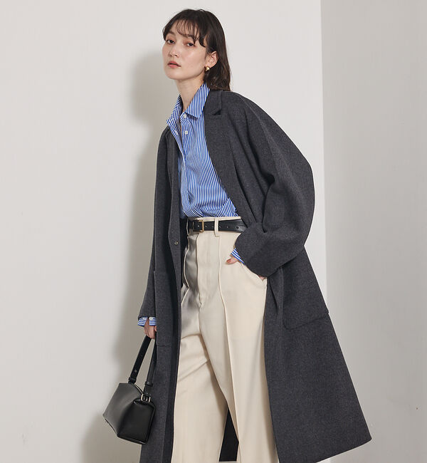 qualite「【毛玉になりにくい】ダブルフェイスチェスターコート」|その他|