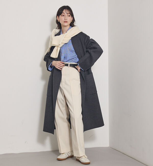 qualite「【毛玉になりにくい】ダブルフェイスチェスターコート」|その他|