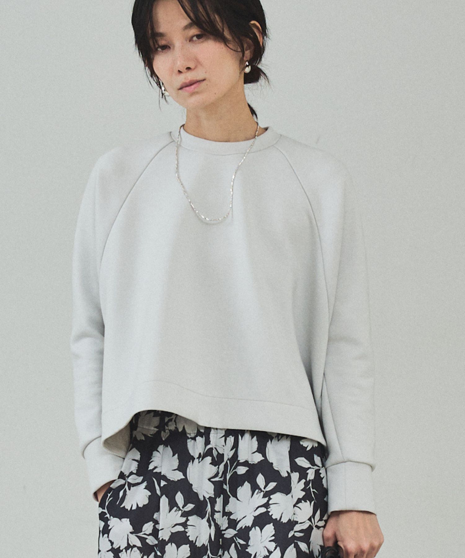 qualite「【楽なのに上品】ダンボールボックスプルオーバー」|スウェット・ジャージ|ライトグレー