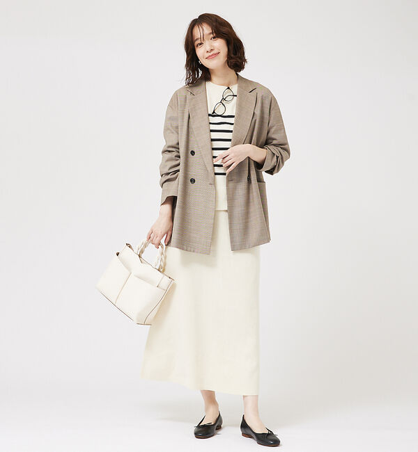 abahouse mavie「【セットアップ対応】ボーダーニットプルオーバー」|ニット・セーター|