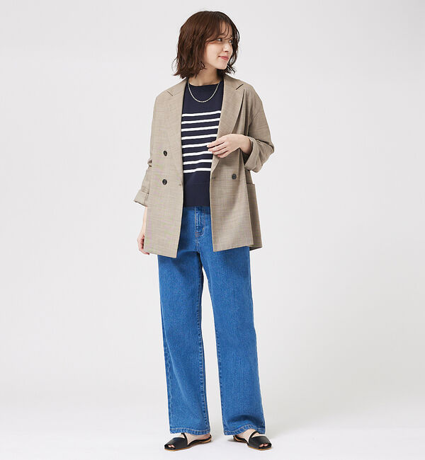 abahouse mavie「【セットアップ対応】ボーダーニットプルオーバー」|ニット・セーター|