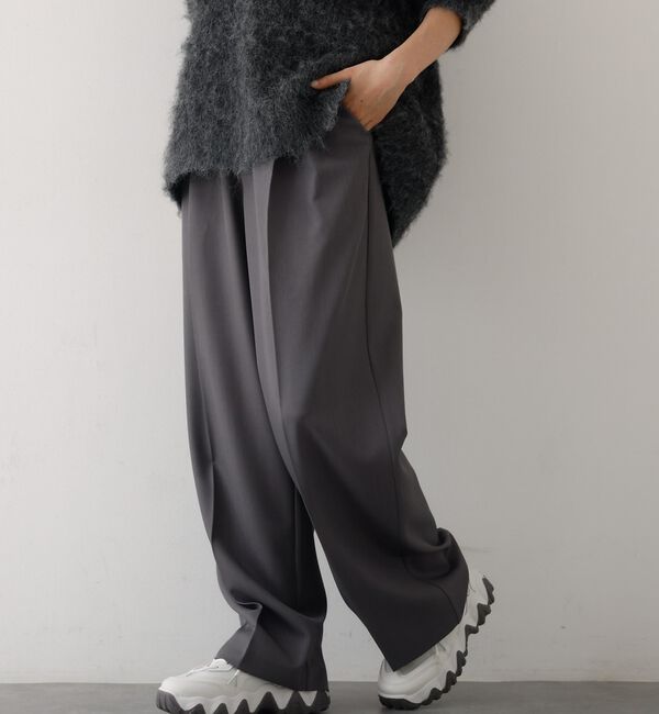 abahouse mavie「【後ろウエストゴム】タックワイドスラックス　m_01/シーズンレス/メンズライク」|その他|