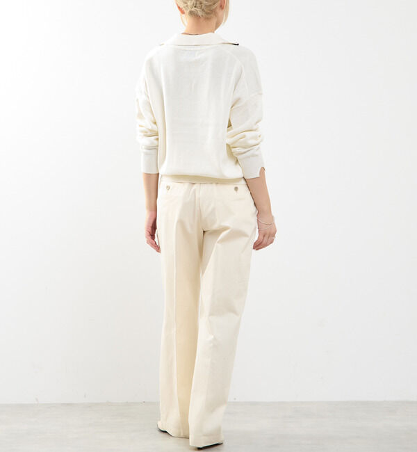 SOFFITTO「かぎ針刺繍スキッパーニット」|ニット・セーター|