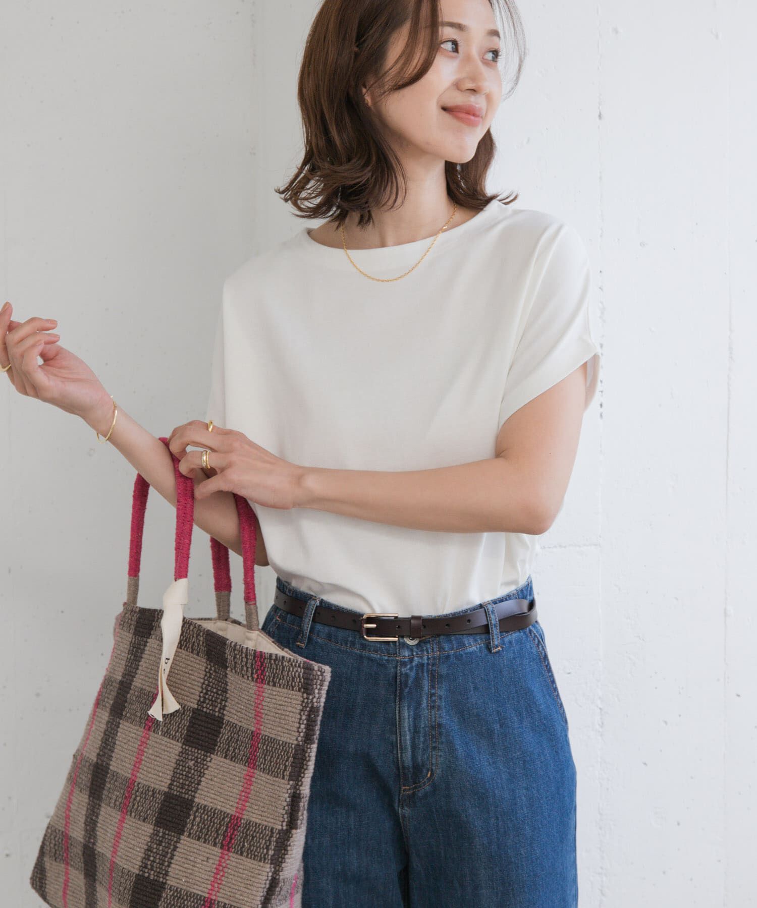 URBAN RESEARCH DOORS「ドライコットンボートネックプルオーバー」|Tシャツ・カットソー|