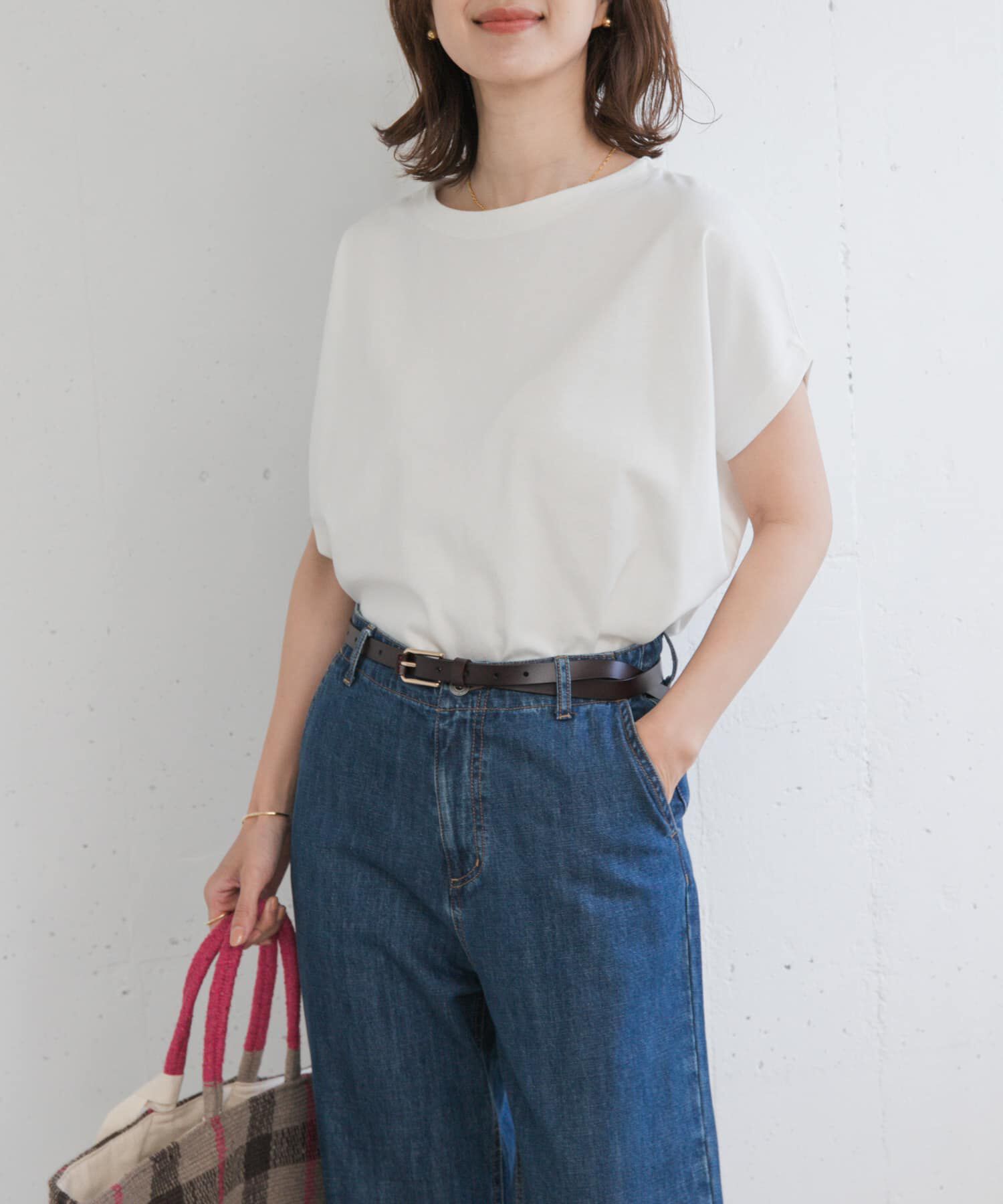 URBAN RESEARCH DOORS「ドライコットンボートネックプルオーバー」|Tシャツ・カットソー|