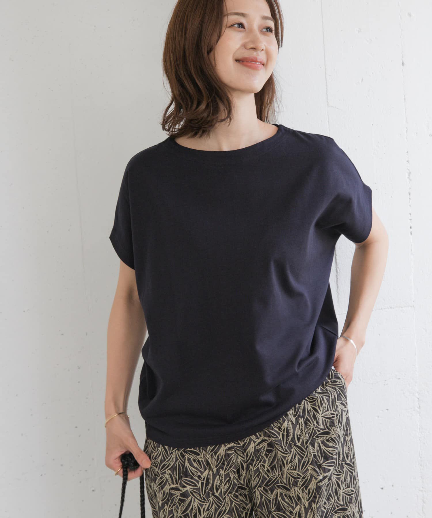 URBAN RESEARCH DOORS「ドライコットンボートネックプルオーバー」|Tシャツ・カットソー|