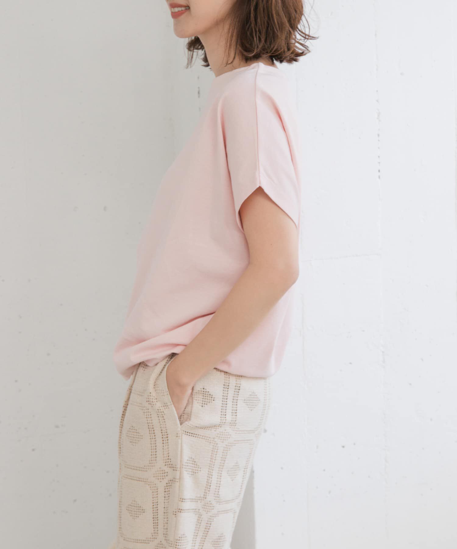 URBAN RESEARCH DOORS「ドライコットンボートネックプルオーバー」|Tシャツ・カットソー|