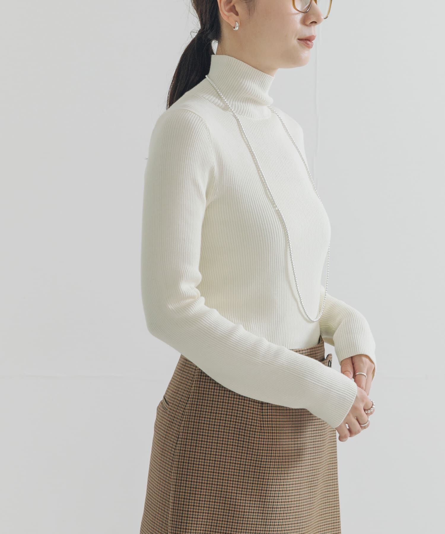 URBAN RESEARCH「『UR TECH』ハイネックリブニット」|ニット・セーター|