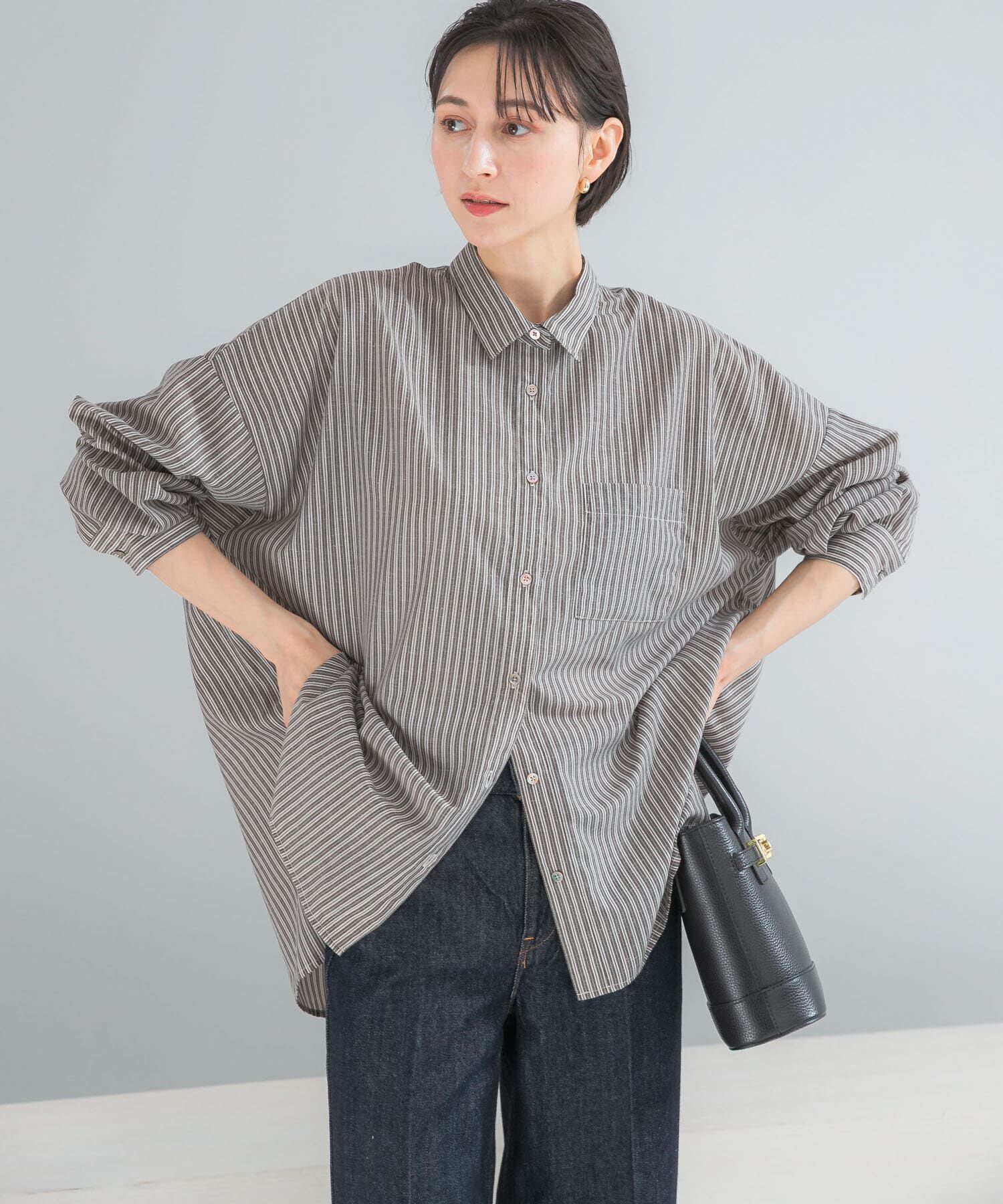 URBAN RESEARCH ROSSO「『WEB/一部店舗限定』『UR TECH Smart Linen Touch』ｲｰｼﾞｰﾘﾈﾝｵｰﾊﾞｰ  」|シャツ・ブラウス|