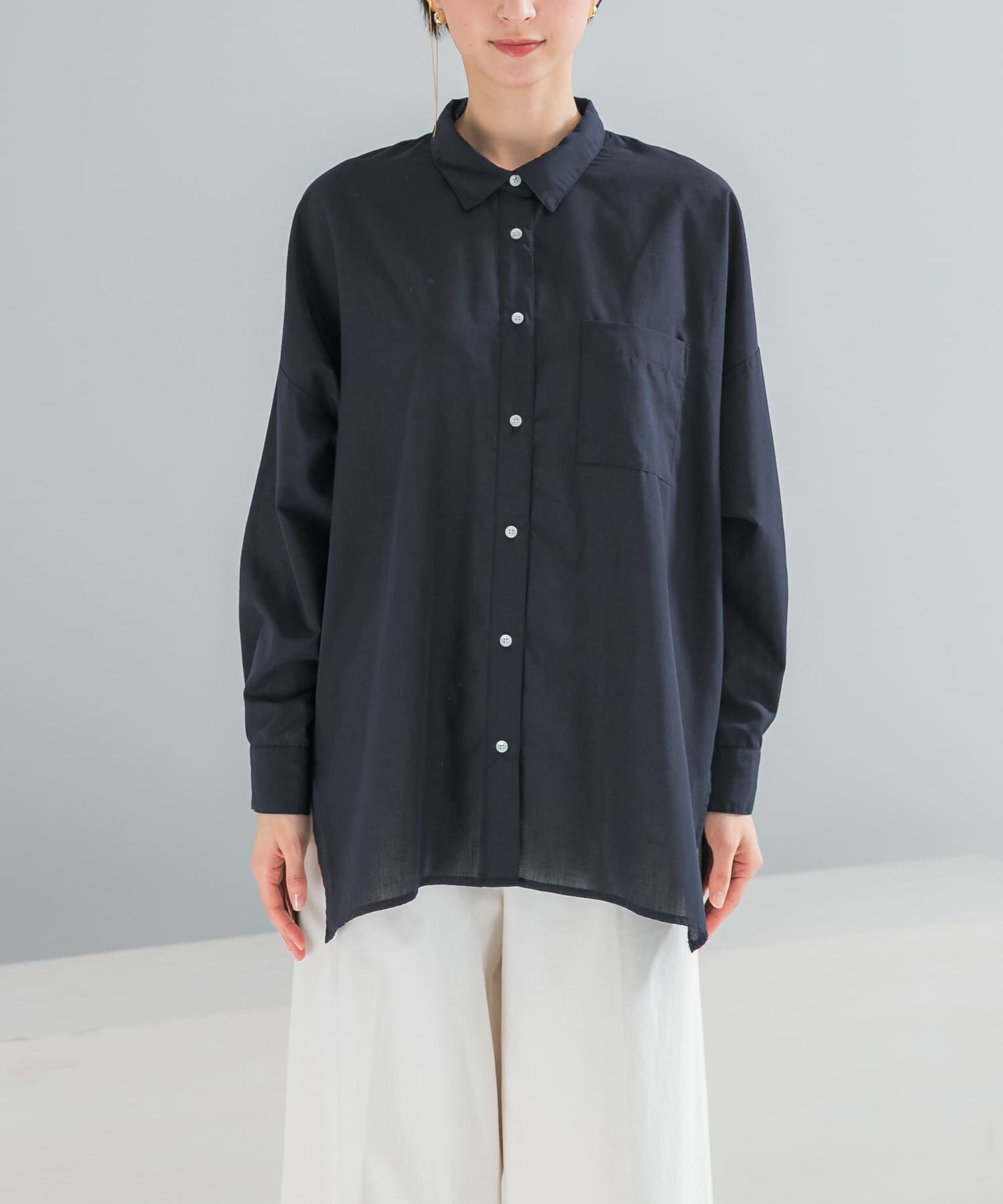 URBAN RESEARCH ROSSO「『WEB/一部店舗限定』『UR TECH Smart Linen Touch』ｲｰｼﾞｰﾘﾈﾝｵｰﾊﾞｰ  」|シャツ・ブラウス|