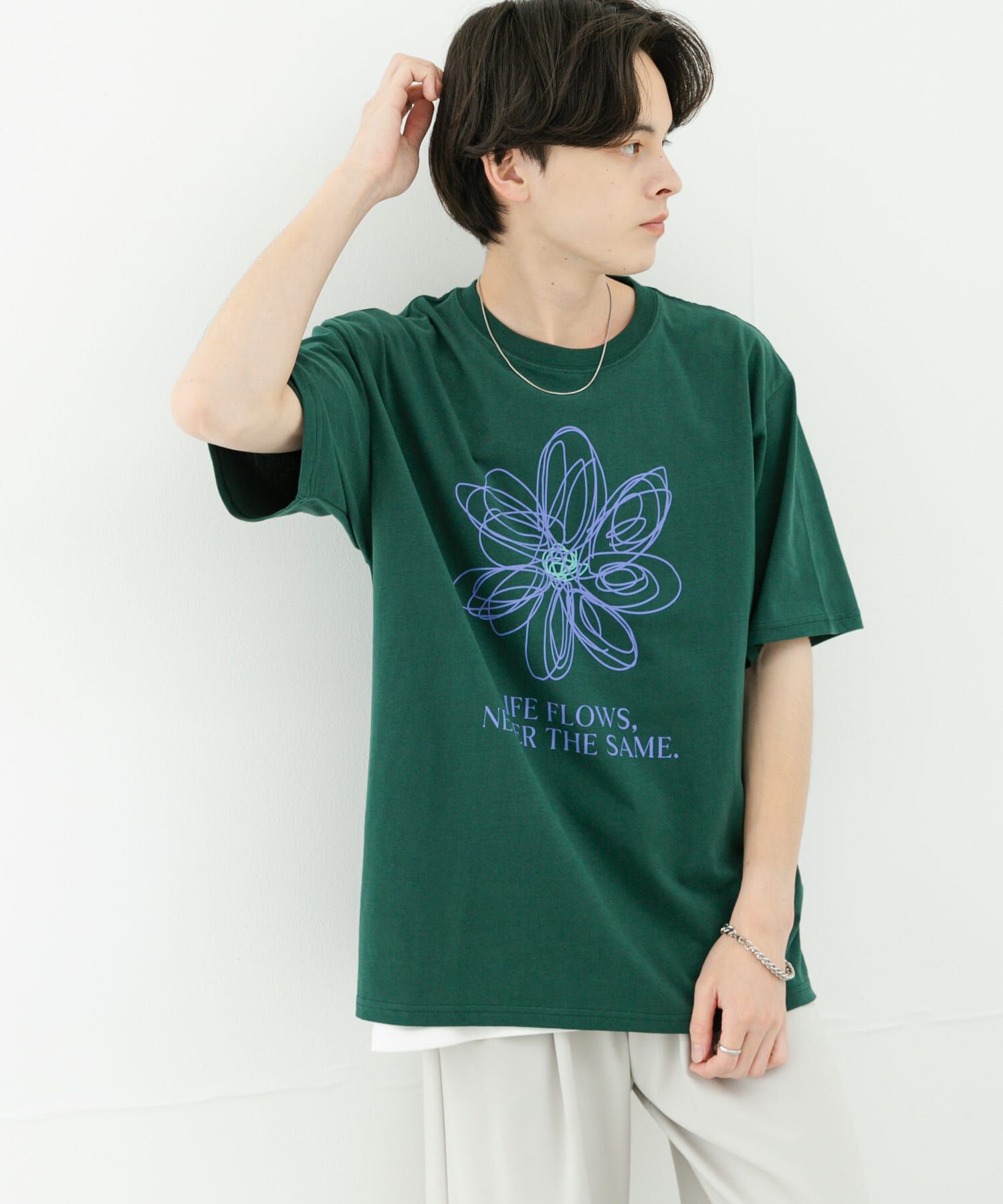 SENSE OF PLACE by URBAN RESEARCH「フラワーアートグラフィックショートスリーブTシャツ」|Tシャツ・カットソー|