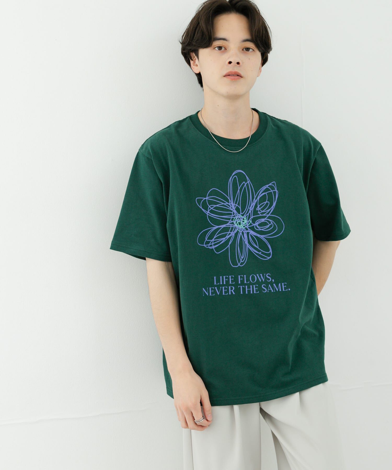 SENSE OF PLACE by URBAN RESEARCH「フラワーアートグラフィックショートスリーブTシャツ」|Tシャツ・カットソー|