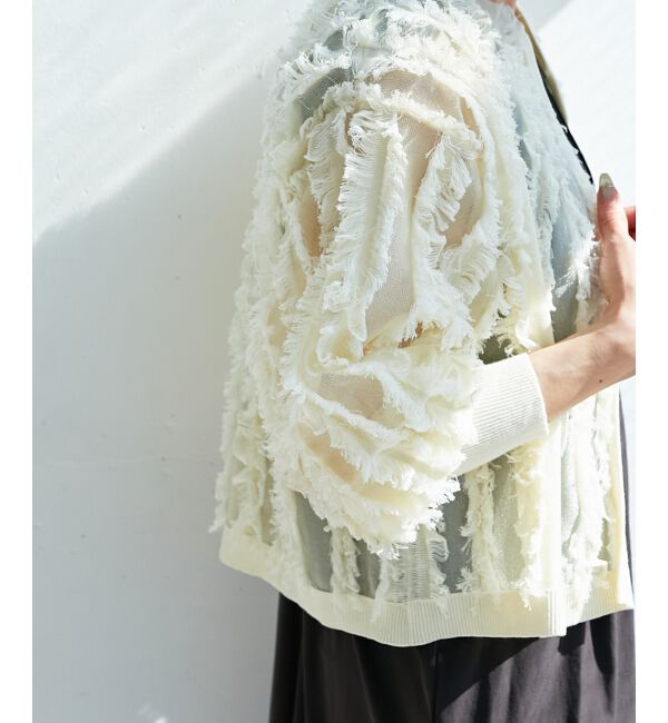  「フリンジニットカーディガン」|カーディガン|