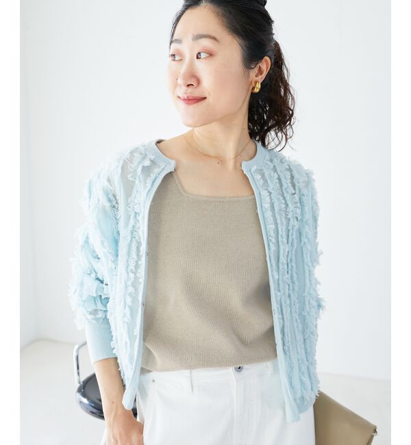 「フリンジニットカーディガン」|カーディガン|