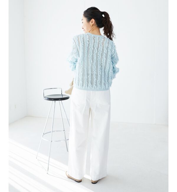  「フリンジニットカーディガン」|カーディガン|