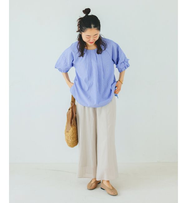  「《手洗い可能》シアーワイドフレアパンツ」|その他|