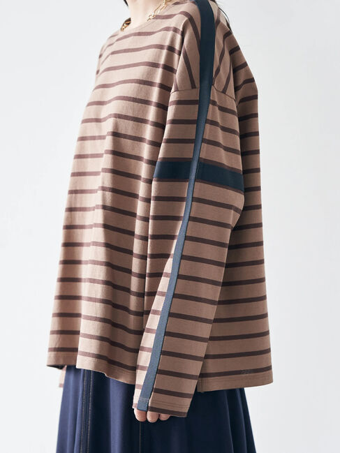 earth music&ecology「カラーパイピングボーダープルオーバー」|Tシャツ・カットソー|