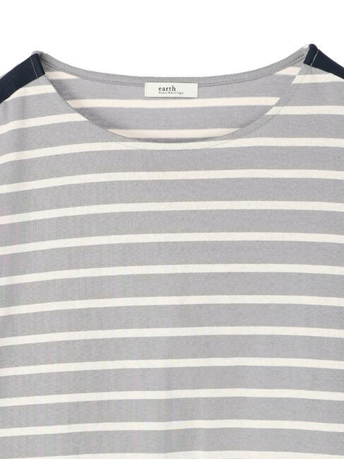 earth music&ecology「カラーパイピングボーダープルオーバー」|Tシャツ・カットソー|