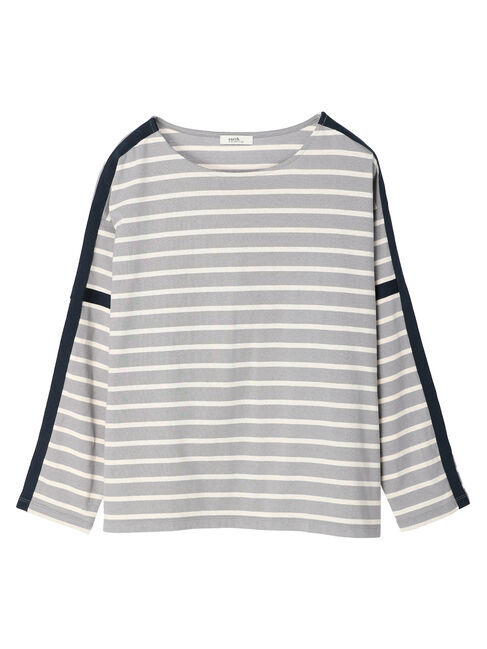 earth music&ecology「カラーパイピングボーダープルオーバー」|Tシャツ・カットソー|