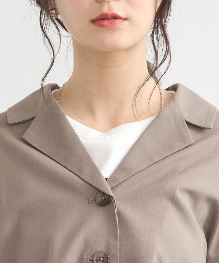 earth music&ecology「リラックスシャツジャケット / リネン混」|テーラードジャケット|