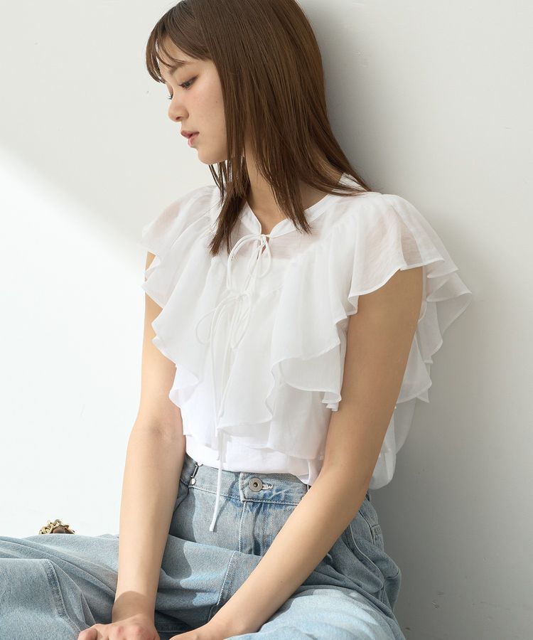 earth music&ecology「2WAYフリルブラウス」|シャツ・ブラウス|