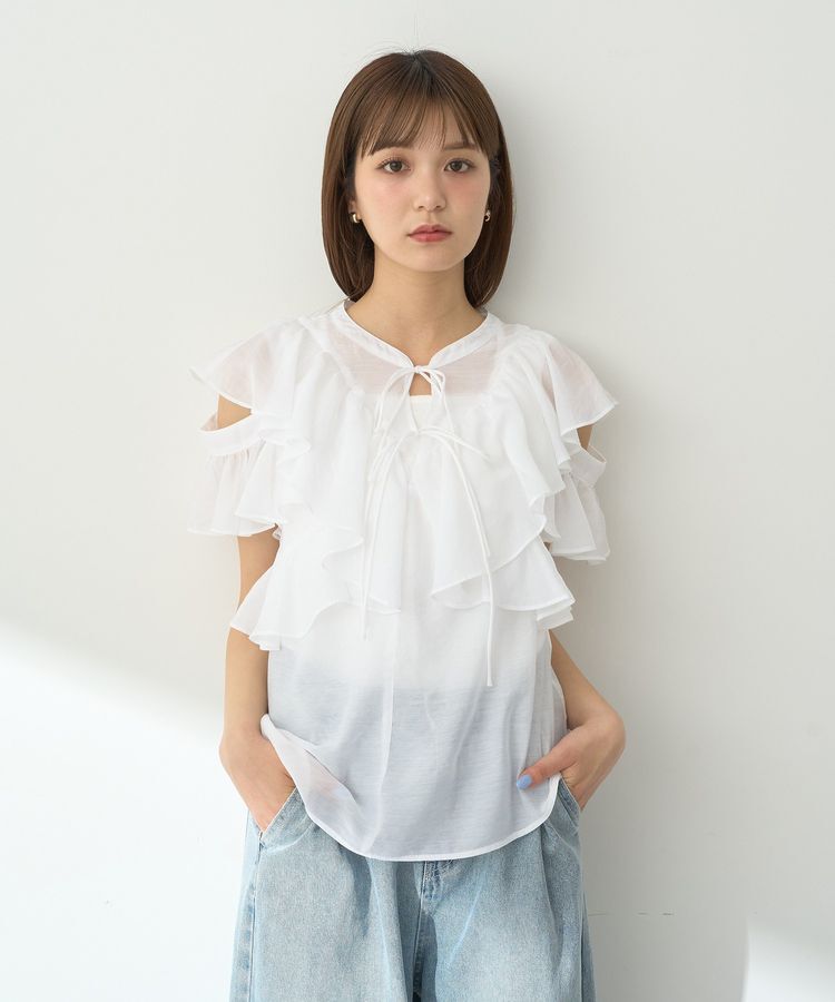 earth music&ecology「2WAYフリルブラウス」|シャツ・ブラウス|