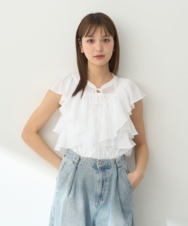 earth music&ecology「2WAYフリルブラウス」|シャツ・ブラウス|