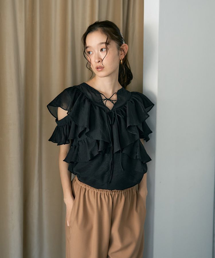 earth music&ecology「2WAYフリルブラウス」|シャツ・ブラウス|
