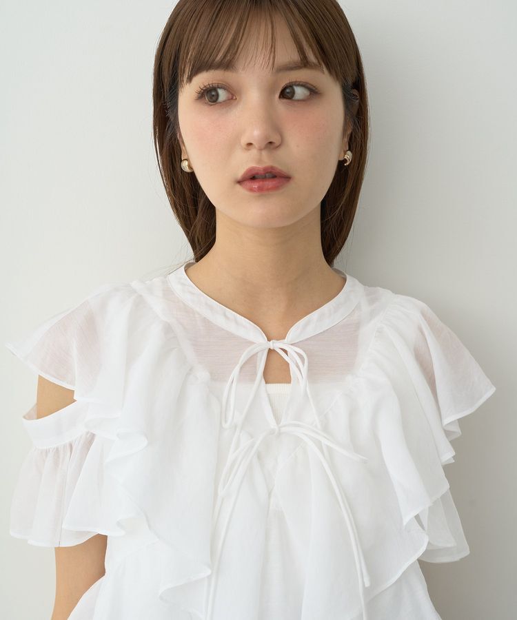 earth music&ecology「2WAYフリルブラウス」|シャツ・ブラウス|