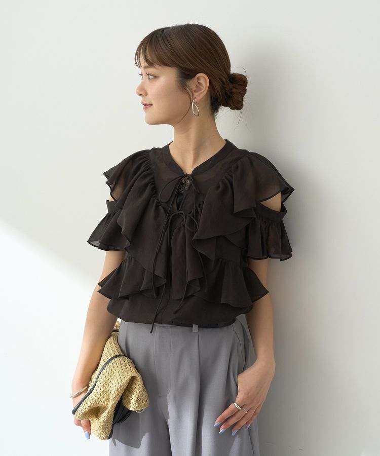 earth music&ecology「2WAYフリルブラウス」|シャツ・ブラウス|
