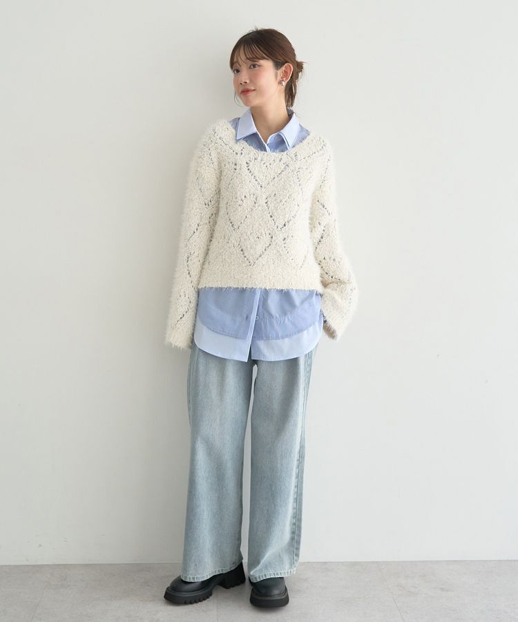 earth music&ecology「タックホックデニムパンツ」|デニム|