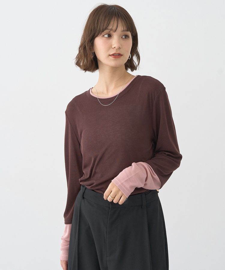 earth music&ecology「レイヤードシアープルオーバー」|Tシャツ・カットソー|