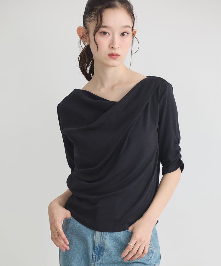 earth music&ecology「ドレープデザインカットソー」|Tシャツ・カットソー|