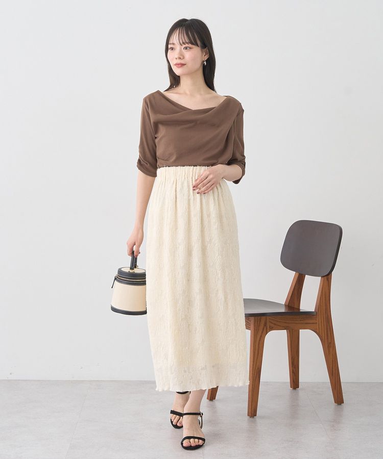 earth music&ecology「ドレープデザインカットソー」|Tシャツ・カットソー|