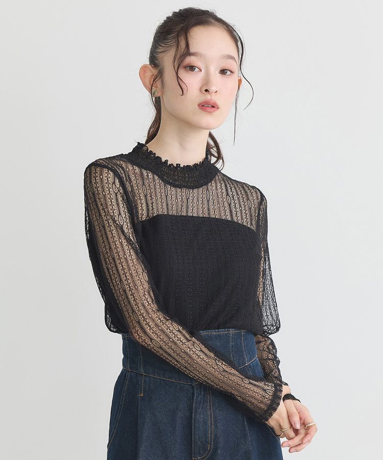 earth music&ecology「レースドッキングプルオーバー」|Tシャツ・カットソー|