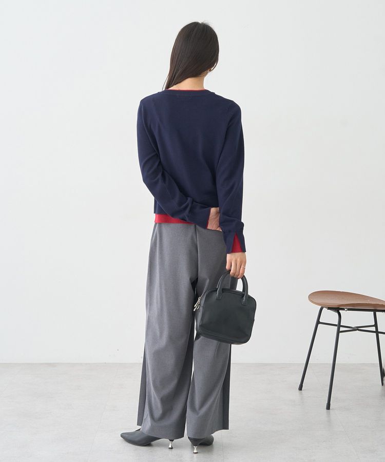 earth music&ecology「バイカラーレイヤード風カーディガン」|カーディガン|