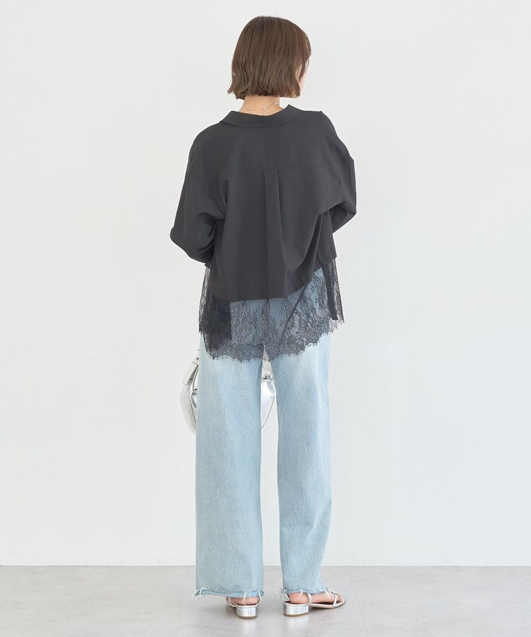 earth music&ecology「適ON レースヘムシャツ」|シャツ・ブラウス|