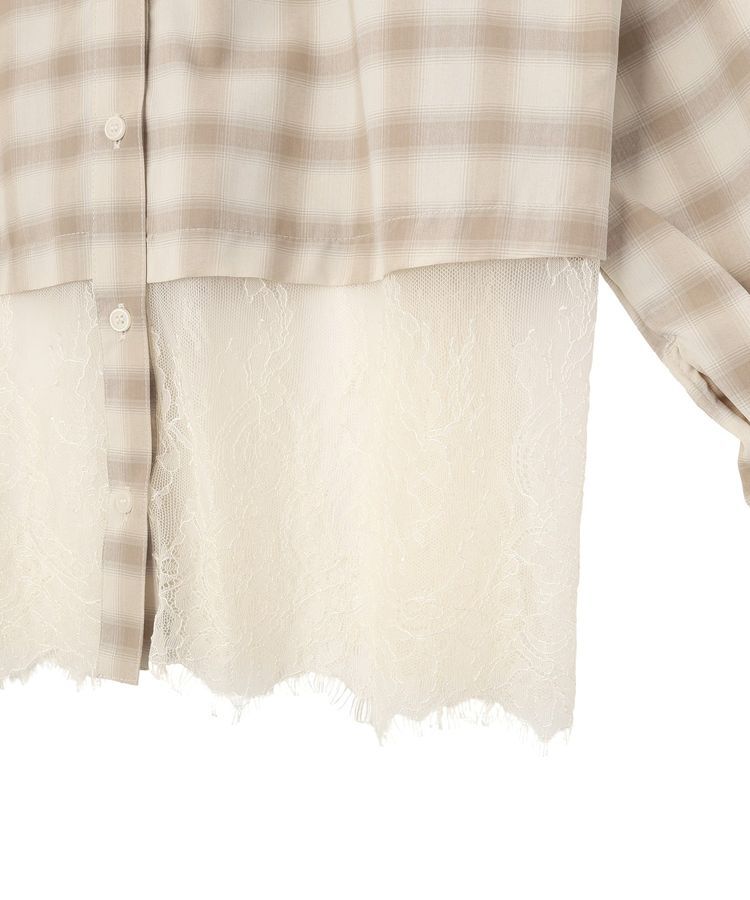 earth music&ecology「適ON レースヘムシャツ」|シャツ・ブラウス|