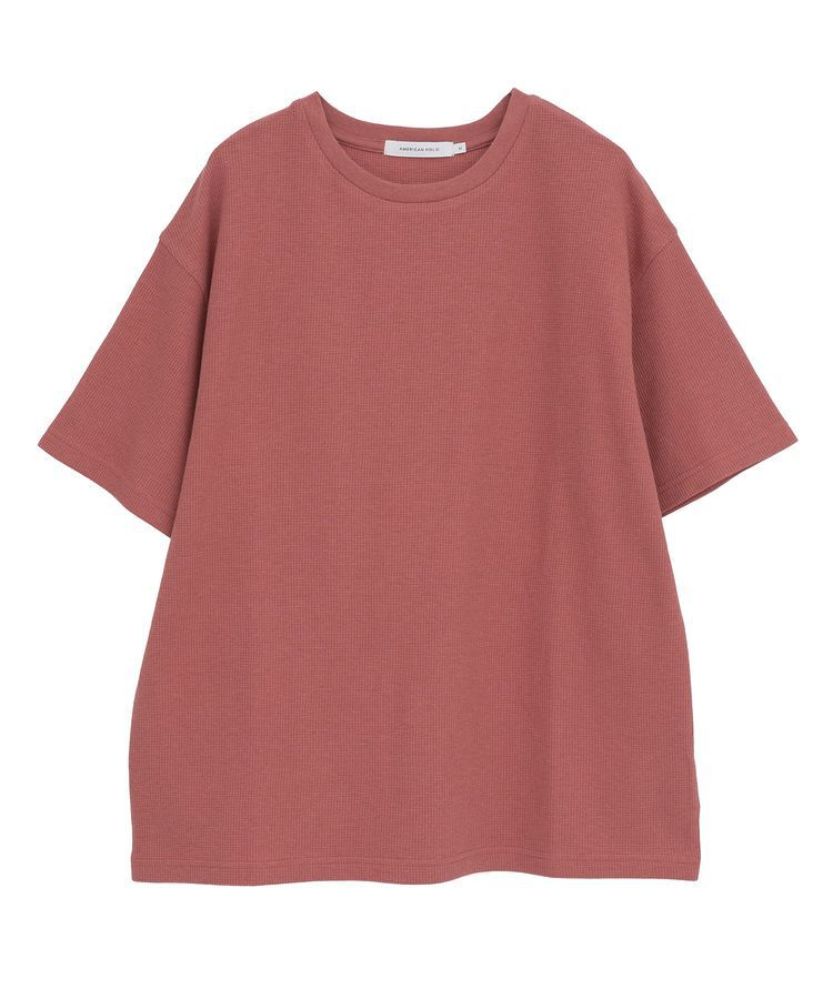AMERICAN HOLIC「ワッフル半袖プルオーバー」|Tシャツ・カットソー|