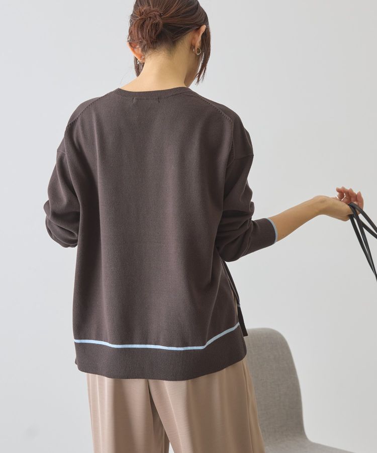 AMERICAN HOLIC「バイカラークルーネックニットプルオーバー」|ニット・セーター|