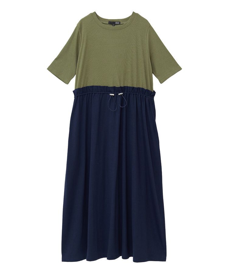 Green Parks「・SUGAR SPOON半袖リブドッキングワンピ」|ワンピース|