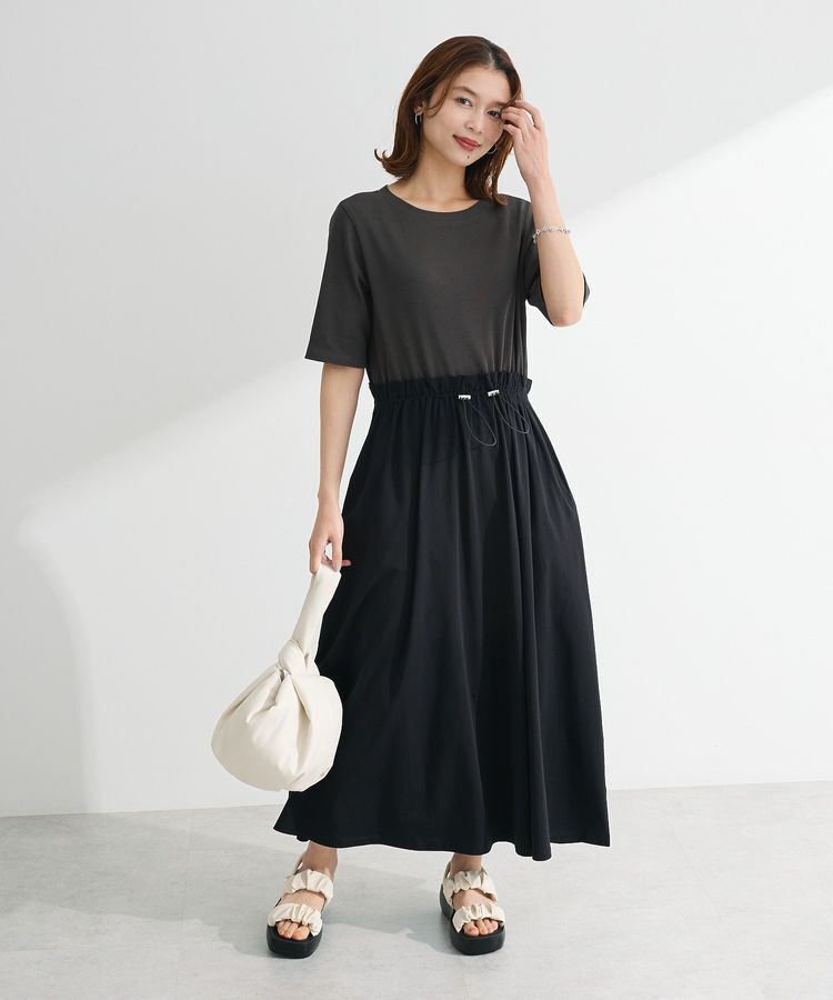 Green Parks「・SUGAR SPOON半袖リブドッキングワンピ」|ワンピース|