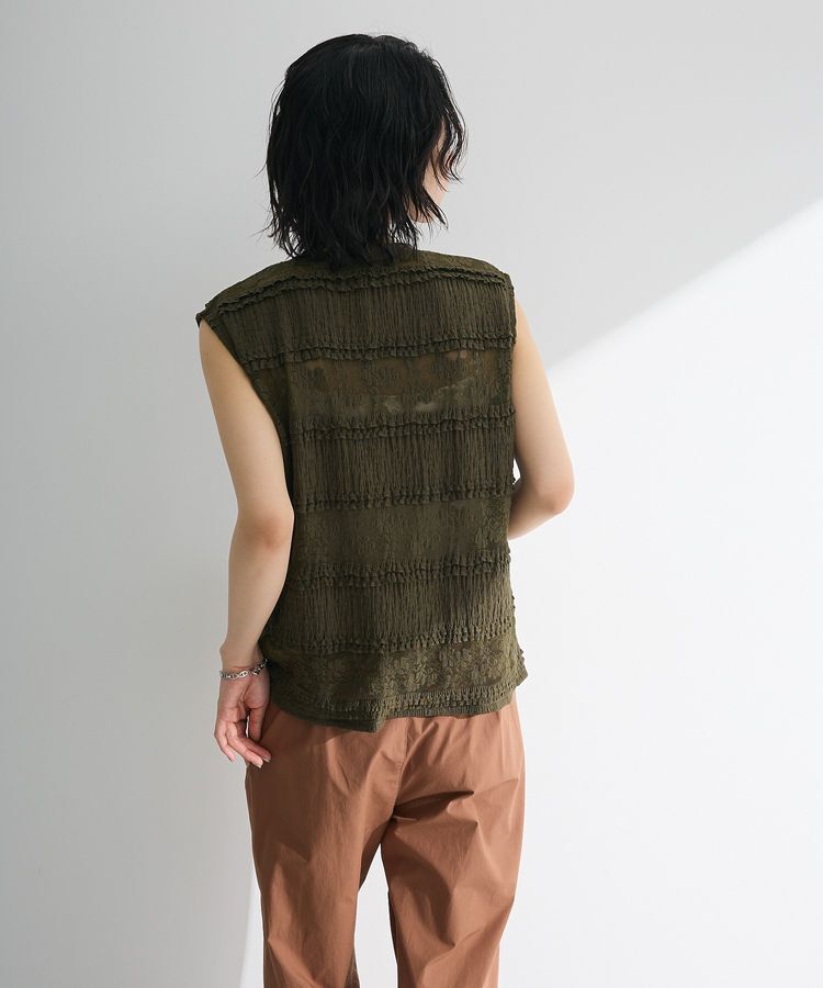 Green Parks「・SUGAR SPOON フリルレースノースリーブ」|Tシャツ・カットソー|