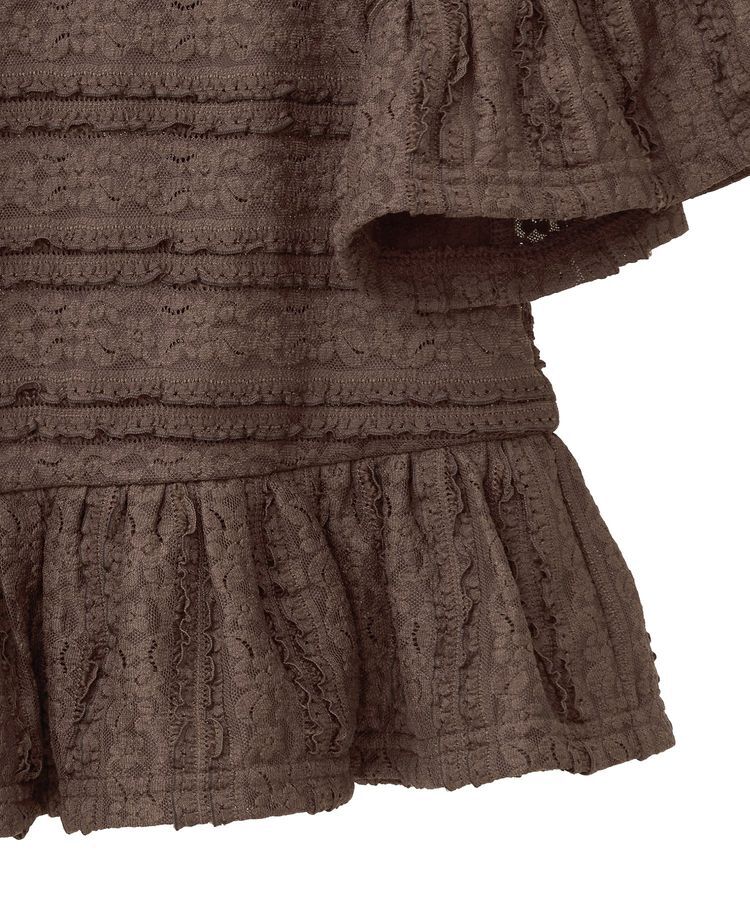 Green Parks「・SUGAR SPOON レースフリルプルオーバー」|Tシャツ・カットソー|