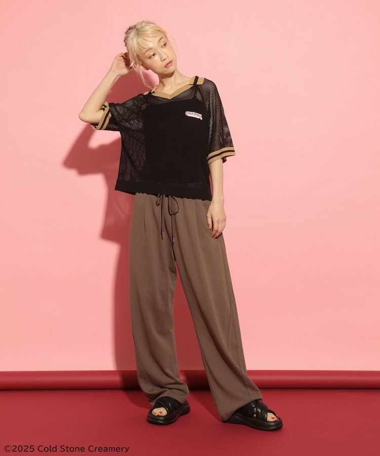 Green Parks「COLDSTONE/襟付きメッシュニットプルオーバー」|ニット・セーター|