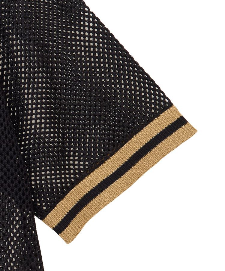 Green Parks「COLDSTONE/襟付きメッシュニットプルオーバー」|ニット・セーター|