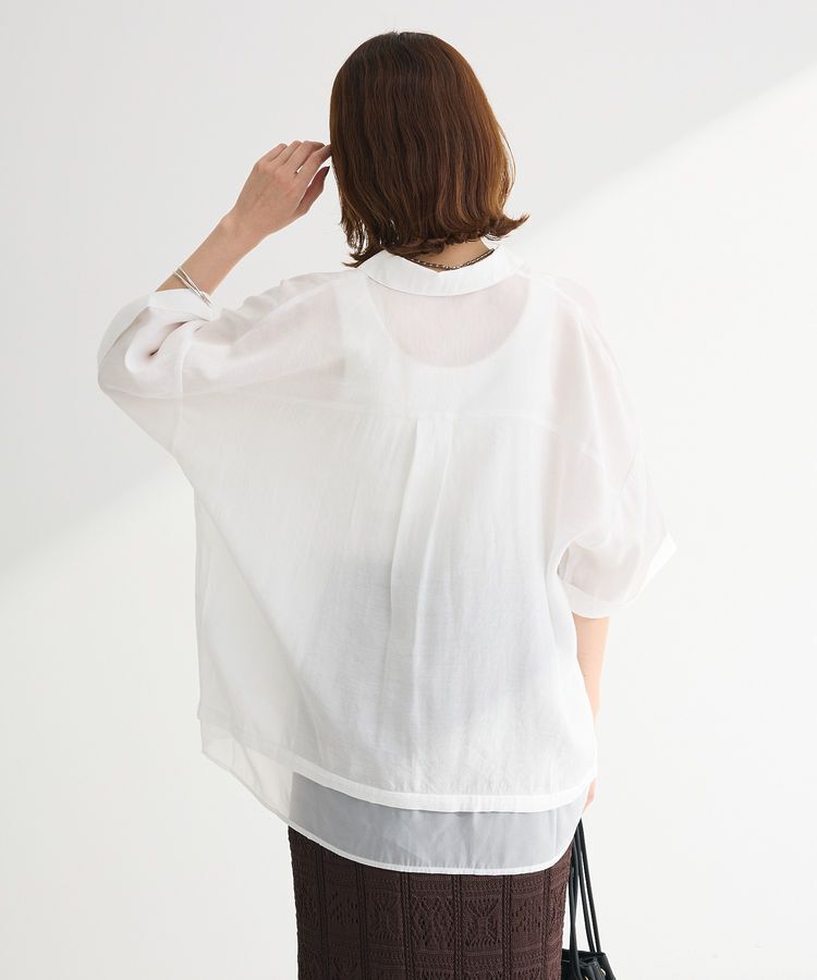 Green Parks「裾レイヤードショートスリーブシャツⅡ」|シャツ・ブラウス|