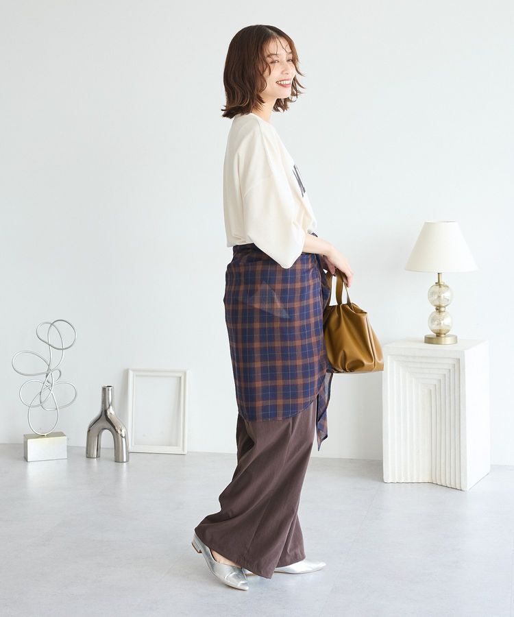 Green Parks「5分袖刺繍ロゴトレTEE」|Tシャツ・カットソー|