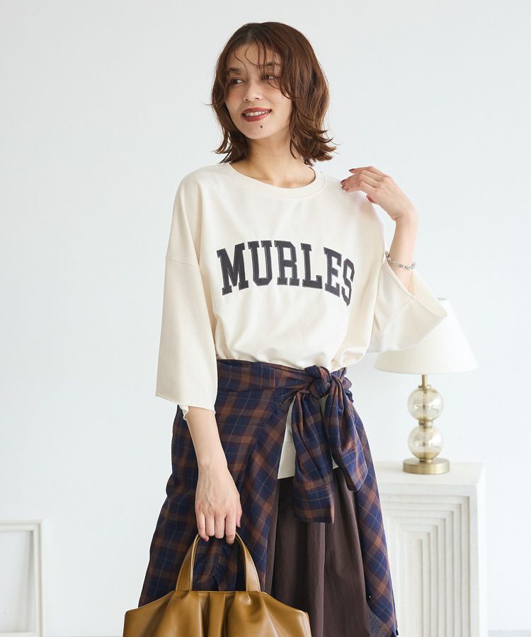 Green Parks「5分袖刺繍ロゴトレTEE」|Tシャツ・カットソー|