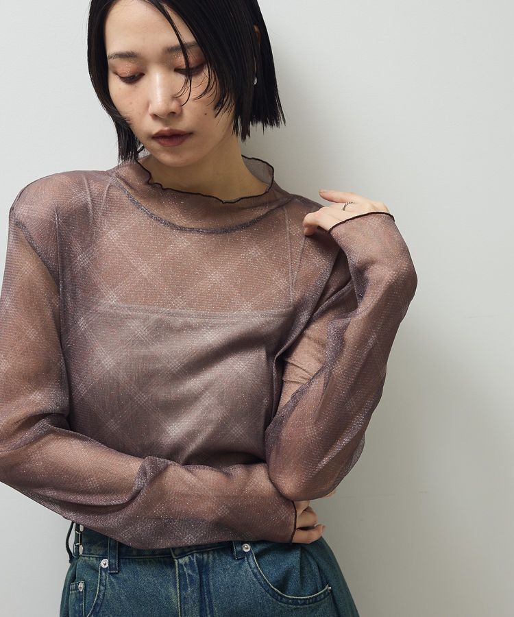 Green Parks「シアー柄プルオーバー」|Tシャツ・カットソー|